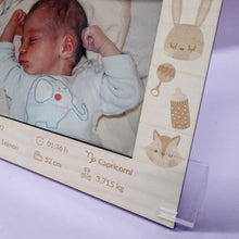 Cargar imagen en el visor de la galería, Marco de madera bebé