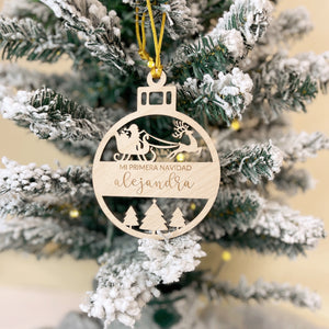 Bola madera haya Santa Claus