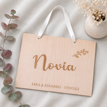 Cargar imagen en el visor de la galería, Cartel NOVIA rectangular
