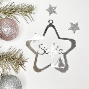 Estrella de Navidad con nombre, varios colores