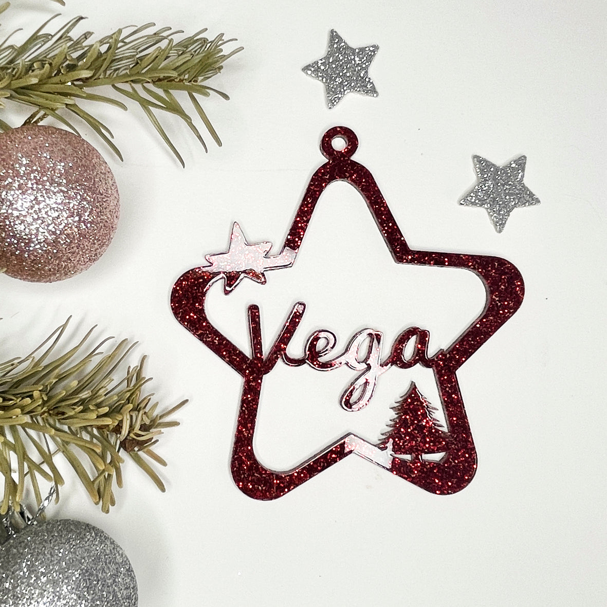 Estrella de Navidad personalizada con nombre en varios colores | Qukimax –  QUKIMAX, image size:1181x1181