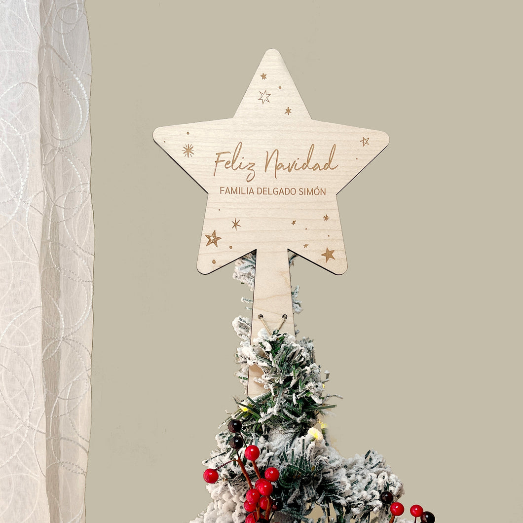 Estrella personalizada árbol de Navidad