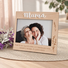 Cargar imagen en el visor de la galería, Marco de madera floral