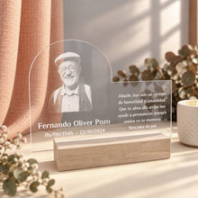 Cargar imagen en el visor de la galería, Placa conmemorativa con FOTO grabada, CÍRCULO