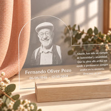 Cargar imagen en el visor de la galería, Placa conmemorativa con FOTO grabada, CÍRCULO