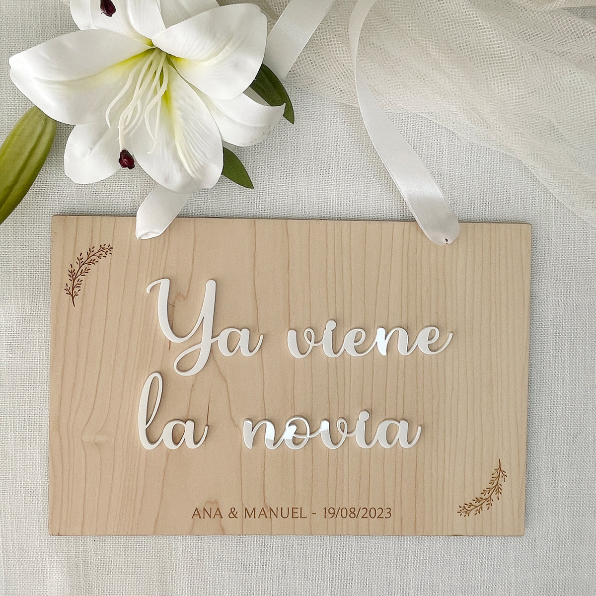 Cartel Aquí Llega la Novia: la bienvenida perfecta para tu boda ...