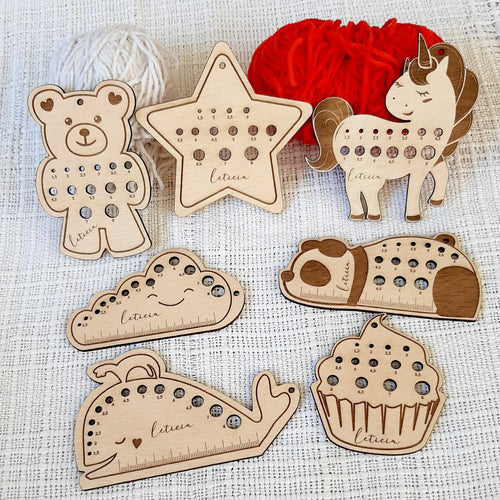 Calibradores agujas crochet