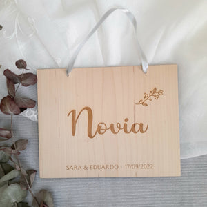 Cartel NOVIA rectangular