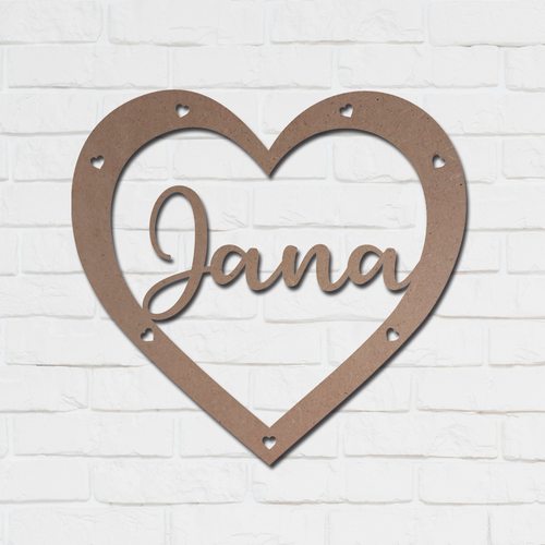 Corazón con nombre personalizado