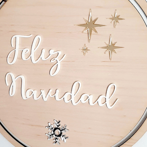 Corona Feliz Navidad Estrellas