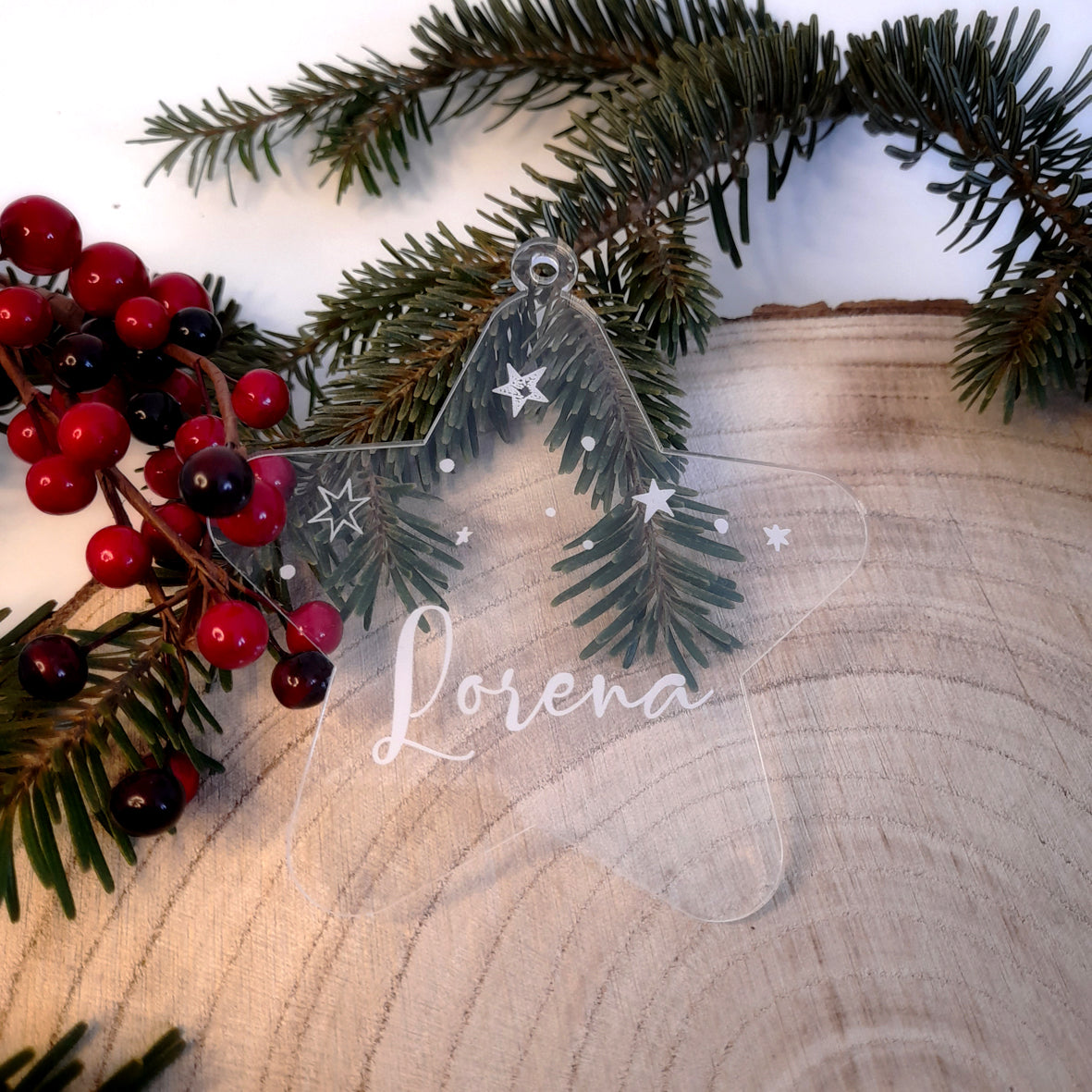 Estrella de metacrilato transparente personalizada con nombre |Qukimax –  QUKIMAX, image size:1181x1181