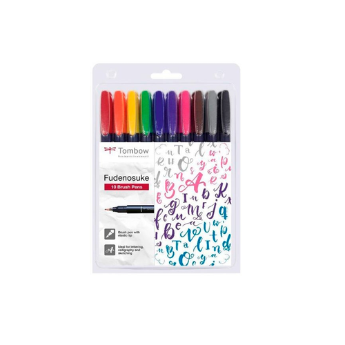 Estuche TOMBOW Fudenosuke 10 colores