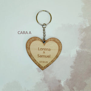 Llavero modelo CORAZÓN BODA