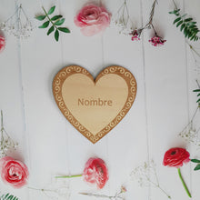 Cargar imagen en el visor de la galería, Recordatorio / Marcasitio modelo CORAZÓN BODA