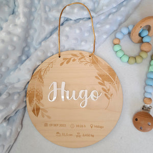 Placa natalicio "Boho"