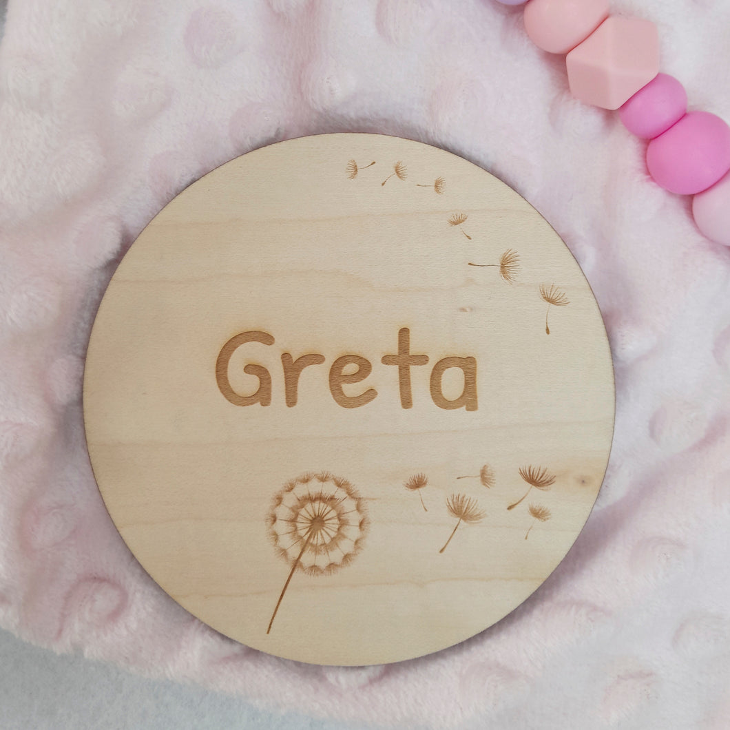 Placa con nombre 