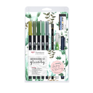 Estuche TOMBOW watercoloring set GREENERY